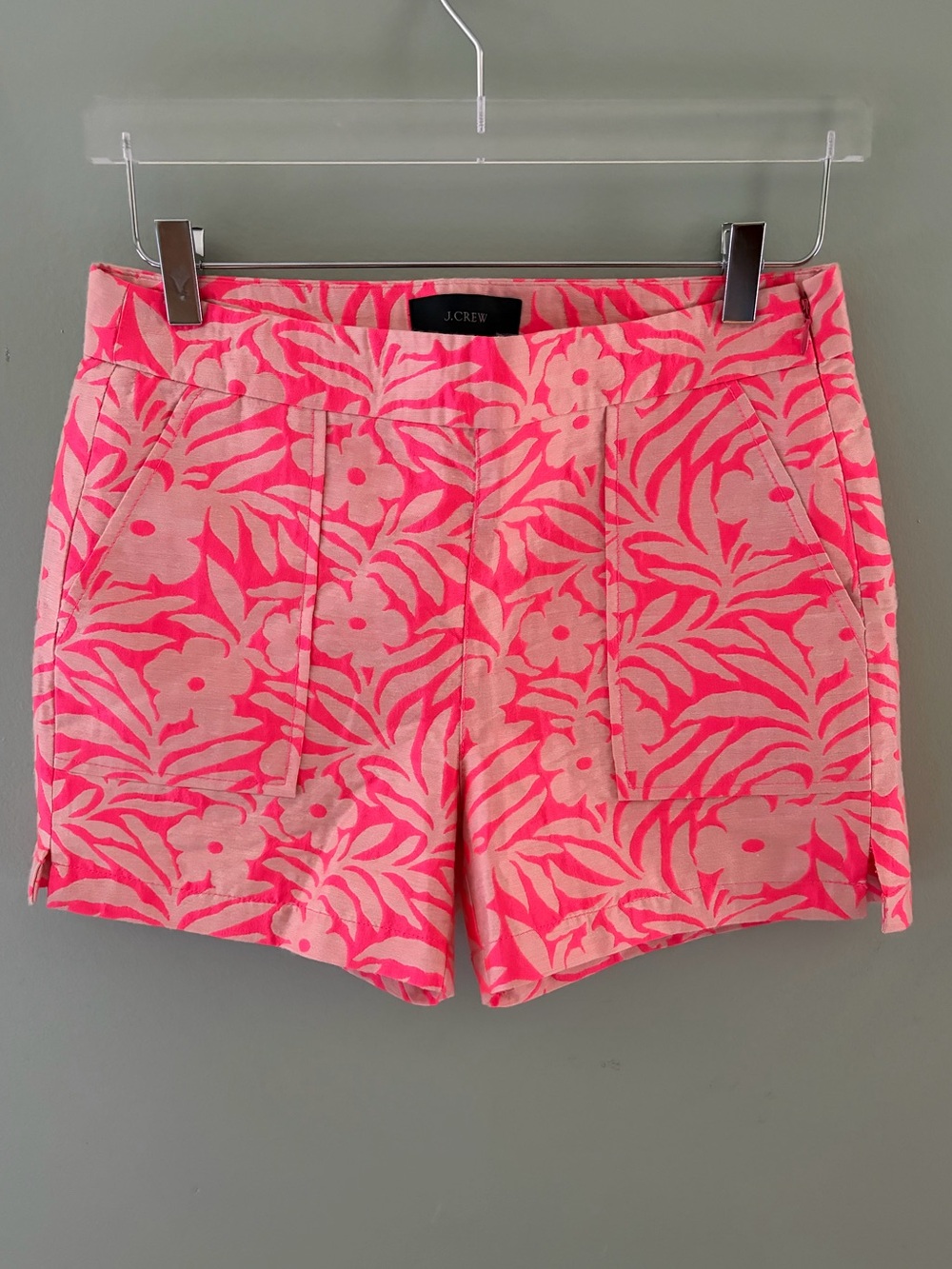 J. Crew plumeria jacquard shorts